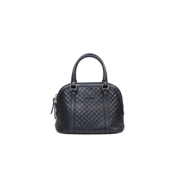 GUCCI Black Micro Cima Minidome Tote in Black Mini Bag A-A38070 - Picture 1 of 9